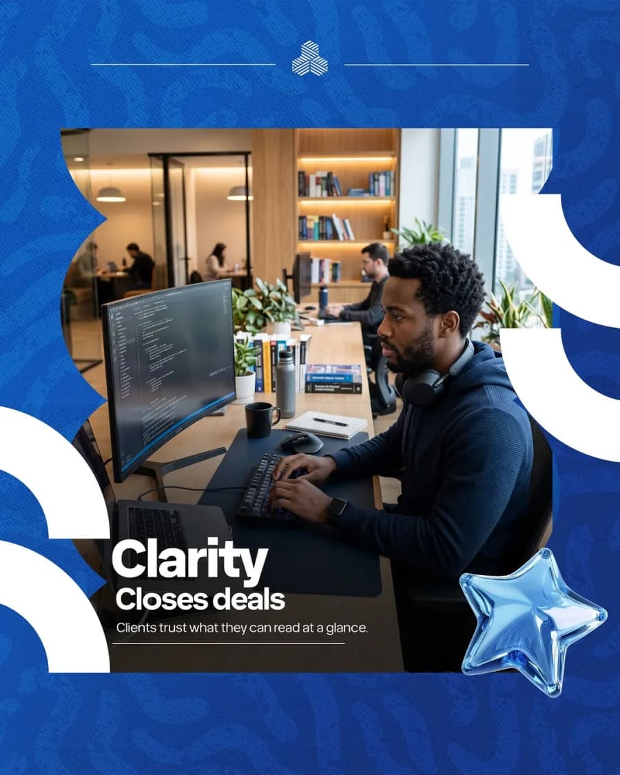 Clarity closes deals campaign artwork by Tplex Brand